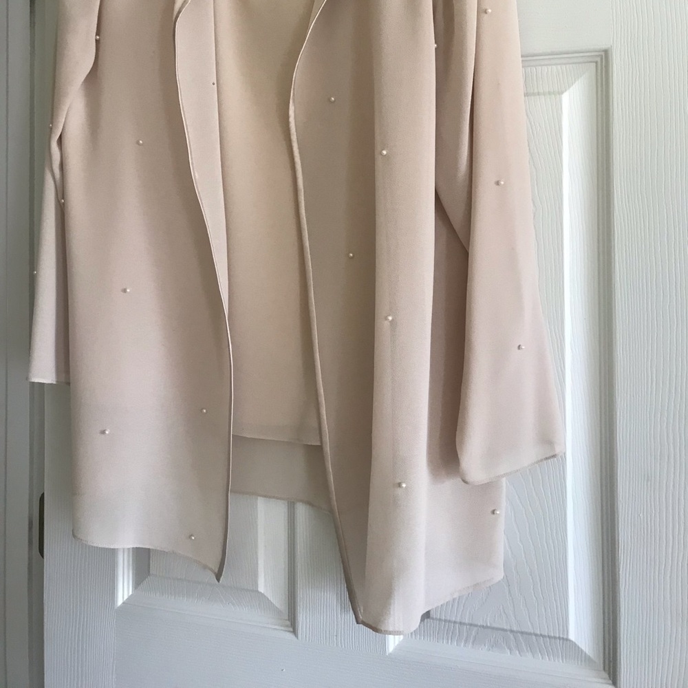 Cream party pants shirt and jacket never wore